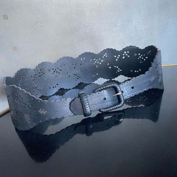Wolford Black Laced Leather Belt main image 4
